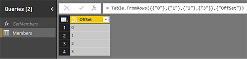 Create value table